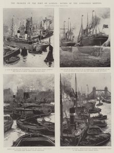 Le problème du port de Londres, scènes de la navigation congestionnée